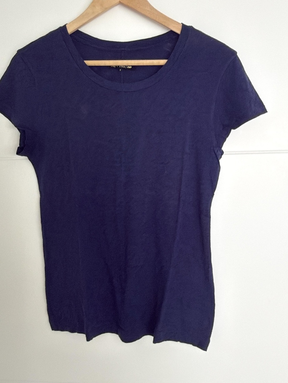 Rag & Bone Blue Women's Crew Neck Tee - Navy